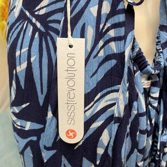 Sisstrevolution Blue Tropical Hideaway Tank Maxi Dress NWT - Picture 8 of 16